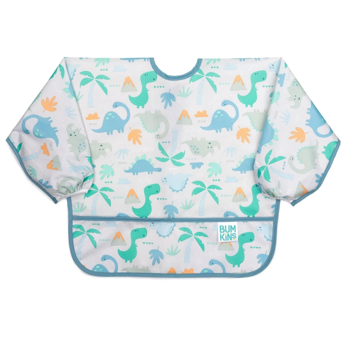 Bumkins Sleeved Bib: Dinosaurs