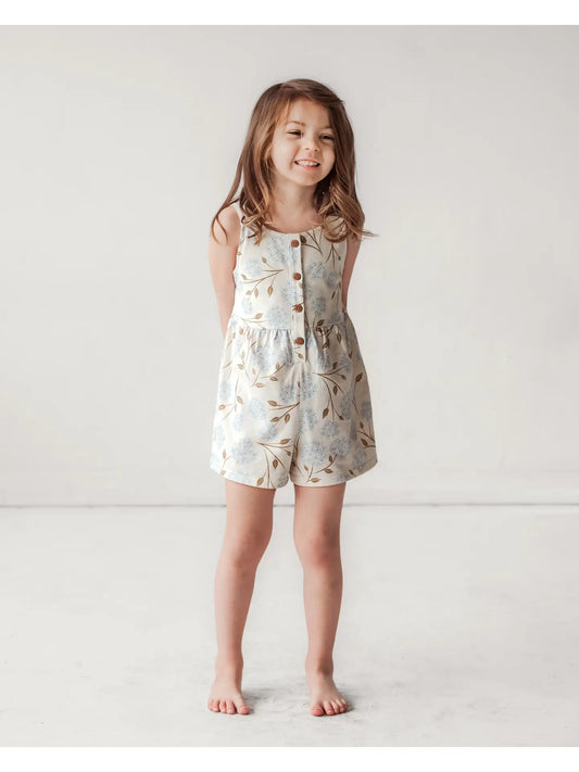 City Mouse-Tank Romper-Hydrangea