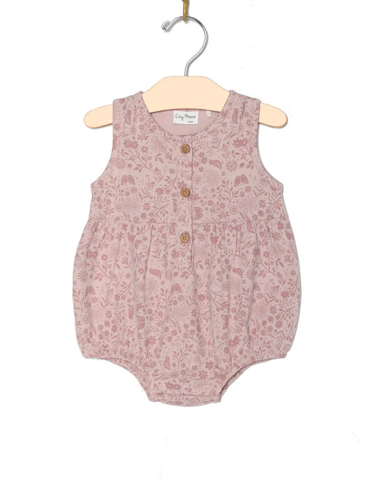 City Mouse-Button Front Romper