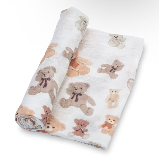 Lollybanks Bear Hugs Muslin Swaddle
