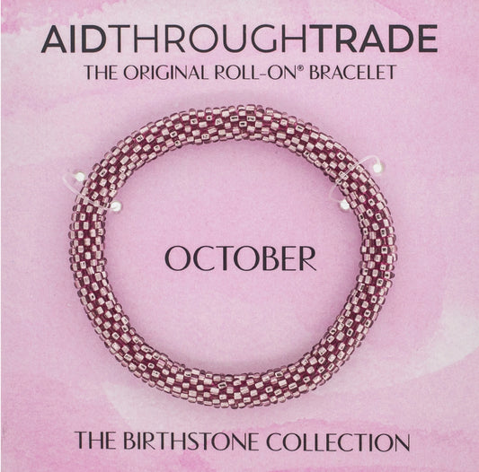Birthstone Roll On Bracelet October